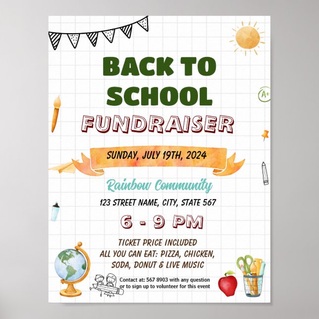 Affiche Brochure de l'école de tutorat d'été modifiable (Devant)