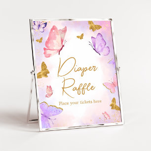 Affiche Brochure Papillon rose-pourpre
