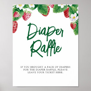 Affiche Brochure Raffle été Berry Baby shower doux