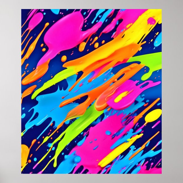 Affiche Brochures en néon Abstrait (Devant)