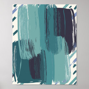 Affiche Brochures Turquoises en gras sur arrière - plan bl