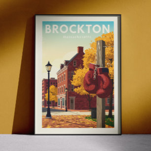 Affiche Brockton Massachusetts vintage