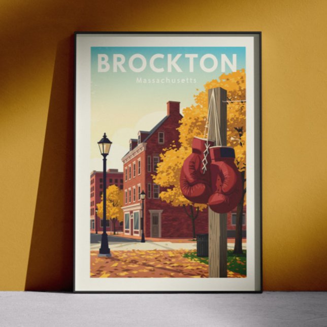 Affiche Brockton Massachusetts vintage (Créateur téléchargé)