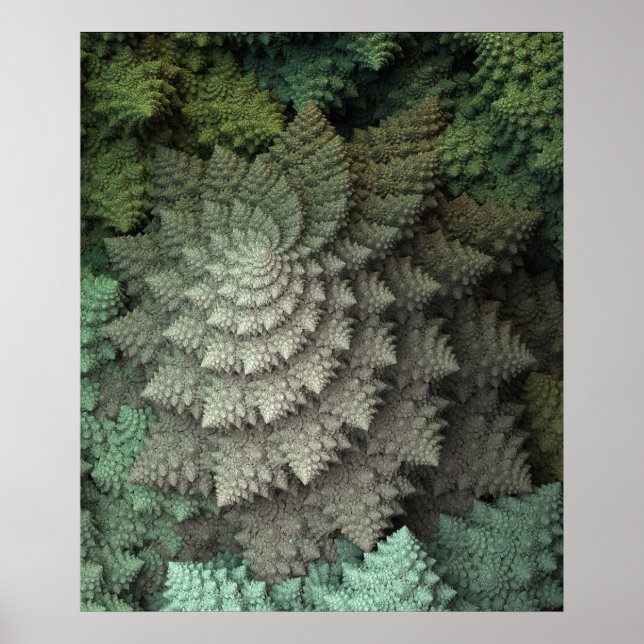 Affiche Brocoli fractal 3D (Devant)