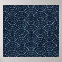 Broderie Sashiko : Indigo Motif japonais.
