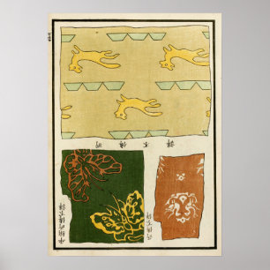 Affiche Broderie textile chinoise de 1880