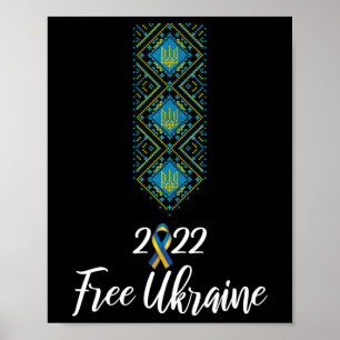 Affiche Broderie Ukrainienne Vyshyvanka Pour Hommes Soutie