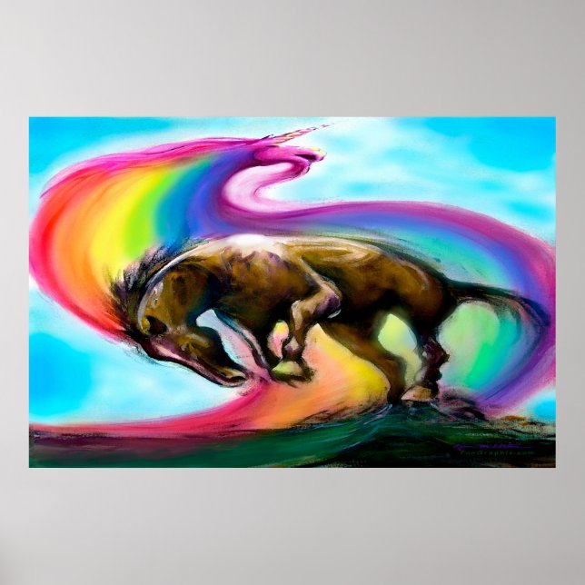 Affiche Bronco Rainbow Unicorn (Devant)