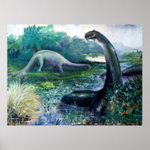 Affiche Brontosaurus Jurassic Dinosaur