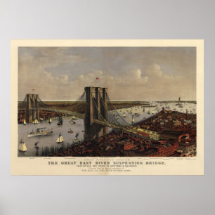 Affiche Brooklyn Bridge by et 1885)