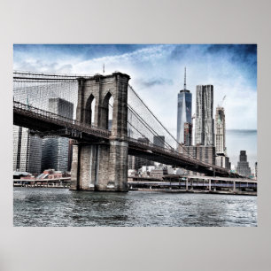 AFFICHE BROOKLYN BRIDGE DURING DAYTIME