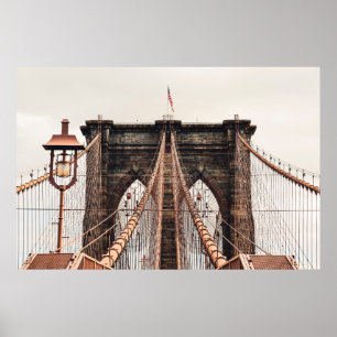 Affiche Brooklyn Bridge en New Yorkabstract, amérique, ame
