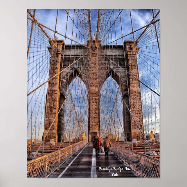 Affiche Brooklyn Bridge, New York (Devant)
