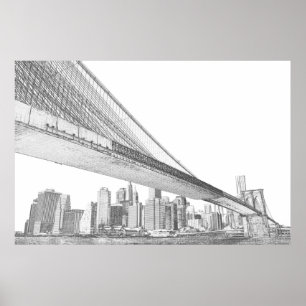 Affiche Brooklyn Bridge, New York City