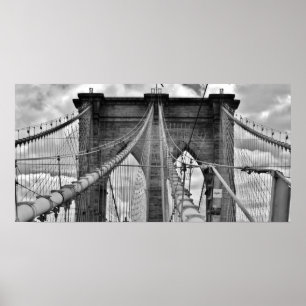 Affiche Brooklyn Bridge New York City (noir et blanc)