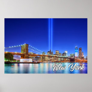 Affiche Brooklyn Bridge, New York, États-Unis