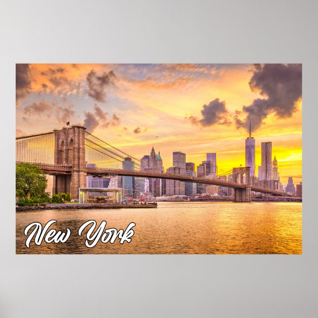 Affiche Brooklyn Bridge, New York, USA (Devant)