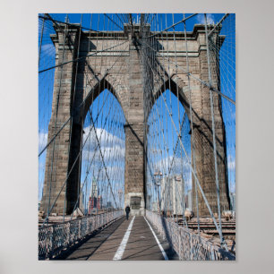 Affiche Brooklyn Bridge sentier de marche