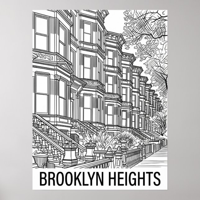 Affiche Brooklyn Heights Brooklyn (Devant)