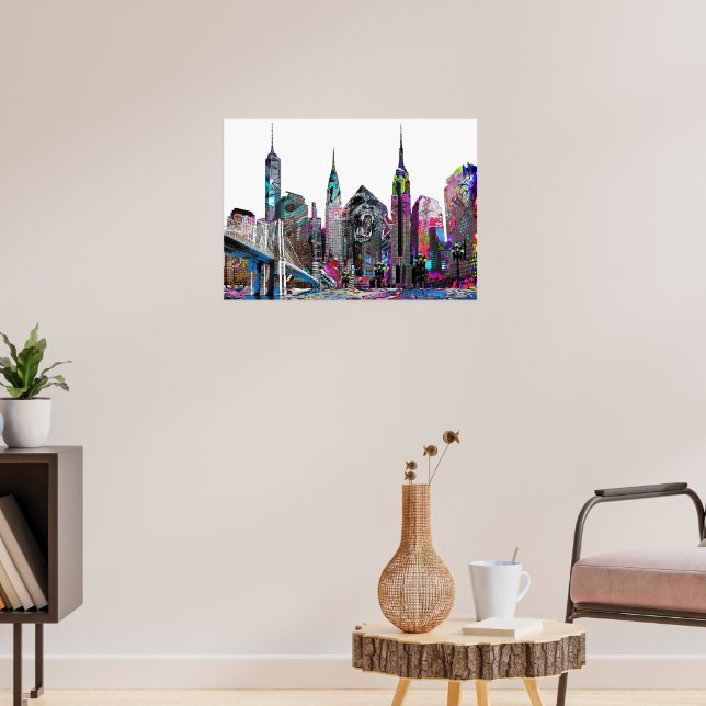 Affiche Brooklyn, New York en Graffiti (Salon 3)