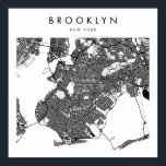 Affiche Brooklyn New York Minimal Modern Street Map<br><div class="desc">Brooklyn New York Minimal Modern Street Map</div>