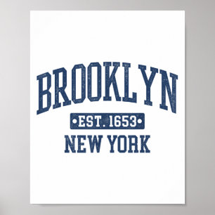 Affiche Brooklyn New York Ny Design sportif Vintage