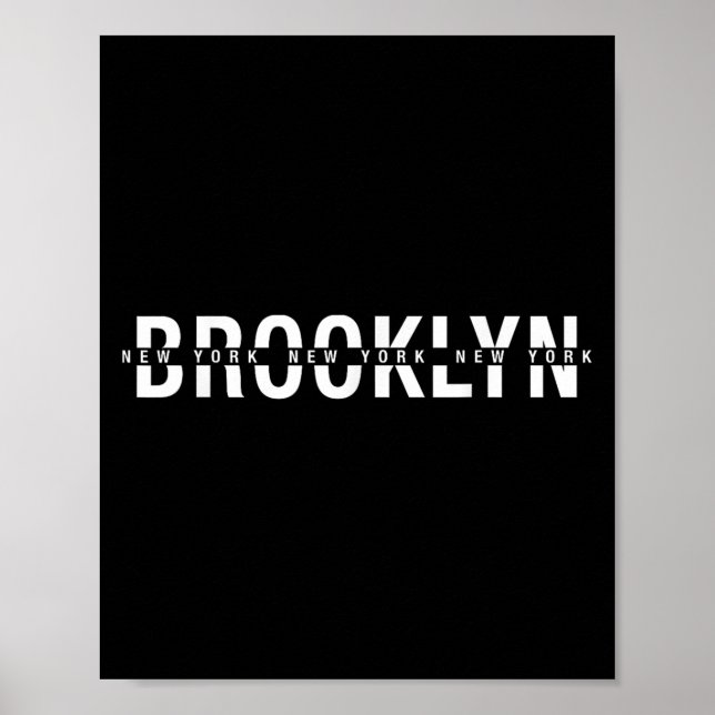 Affiche Brooklyn New York Tee - shirts, Brooklyn Nyc Gr (Devant)