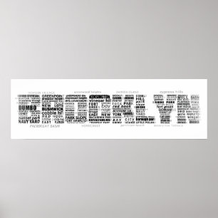 Affiche Brooklyn NY Design de typographie