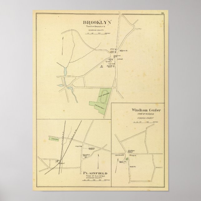 Affiche Brooklyn, Plainfield, Windham Centre (Devant)