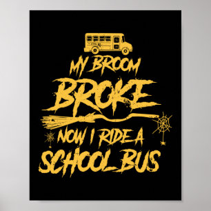 Affiche Broom Brook Ride A School Bus Driver Halloween