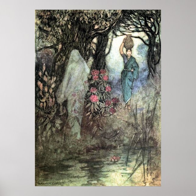 Affiche Brossé par un esprit par Warwick Goble (Devant)