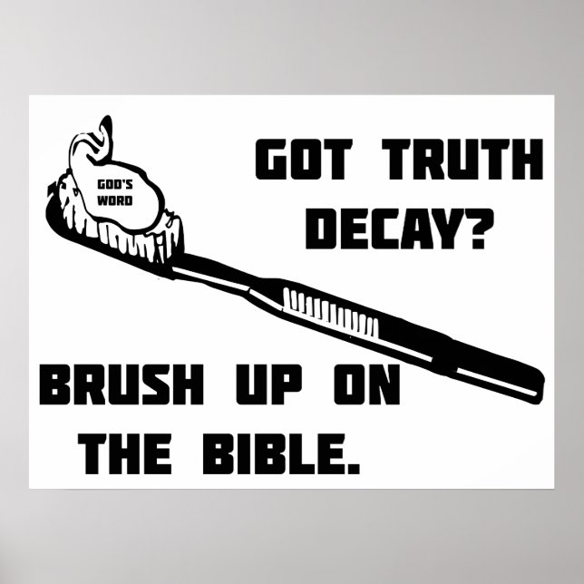 Affiche Brosse-toi sur la Bible (Devant)