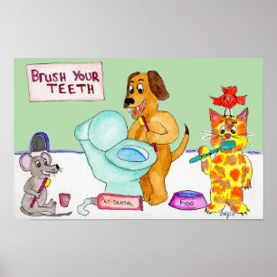 Affiche Brossez-vous les dents !
