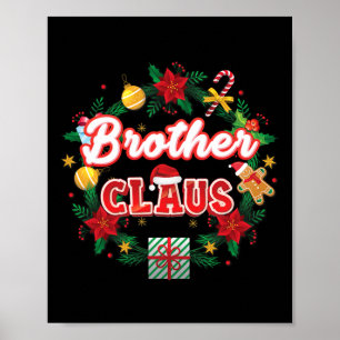 Affiche Brother Claus Christmas Père Noël Laurel Wreath Mi