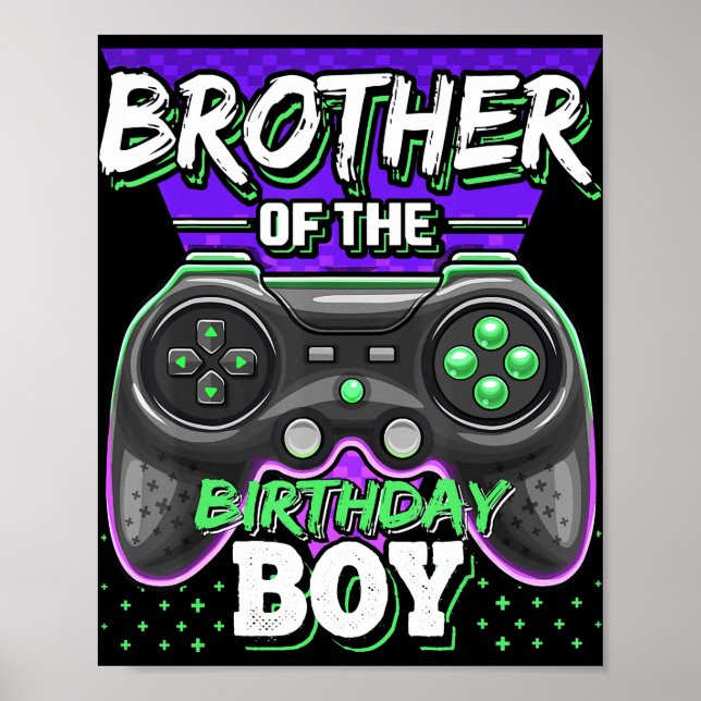 Affiche Brother of the Birthday Boy Matching jeu vidéo (Devant)