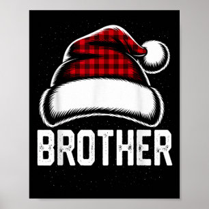 Affiche Brother Père Noël Red Plaid Famille de Noël Corres