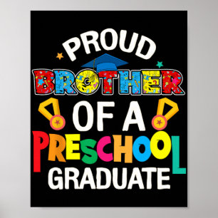Affiche Brother Preschool Diplômé Dernier Jour De L'École 