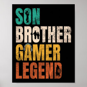 Affiche Brother Video Gamer Legend Matching Famille