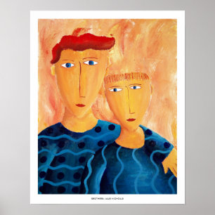 Affiche Brothers Contemporary Acrylique Peinture Art Impri