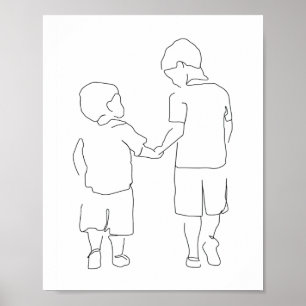 Affiche Brothers Gift, Brothers Print, Brothers Wall Art,