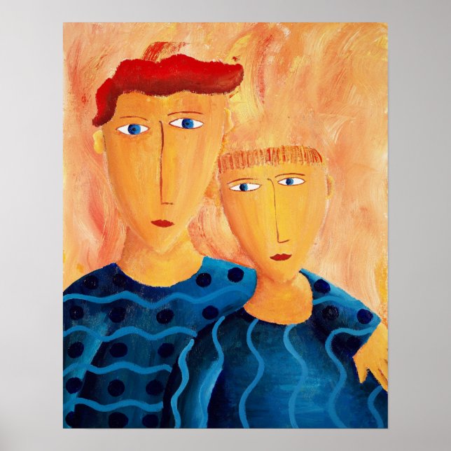 Affiche Brothers Peinture contemporaine Art fine Imprimer (Devant)