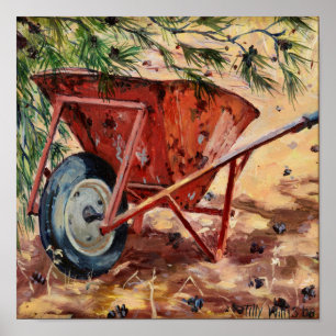 Affiche Brouette rouillée 2009