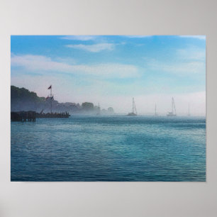 Affiche Brouillard au port de Mackinac
