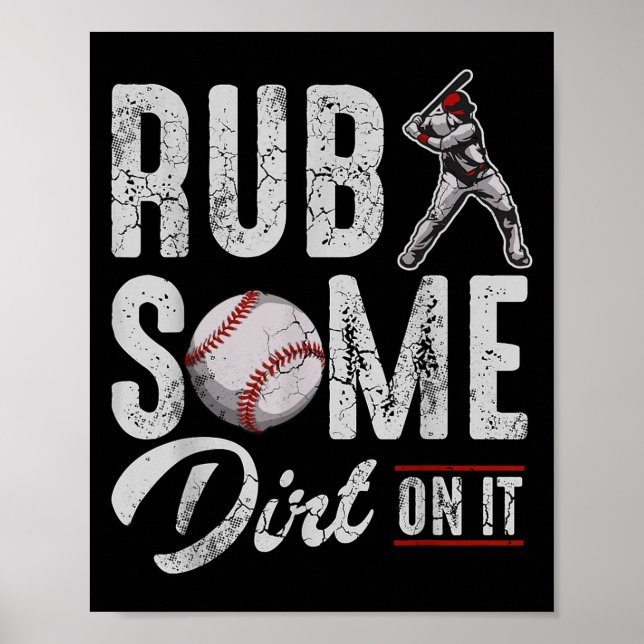 Affiche Brouillard De Baseball Un Peu Dirt Sur Il Drôle Hu (Devant)