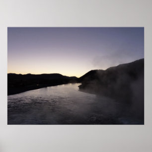 Affiche Brouillard matinal sur la rivière Jackson à Grand 