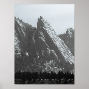 Affiche Brouillard sur les Flatirons de Boulder