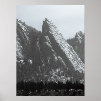 Affiche Brouillard sur les Flatirons de Boulder