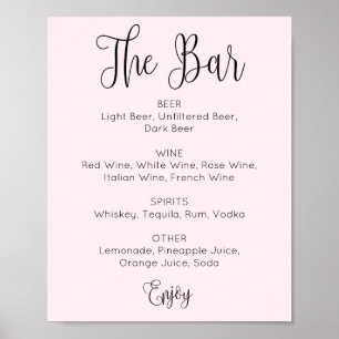 Affiche Brouille la barre de mariage de script simple. Boi