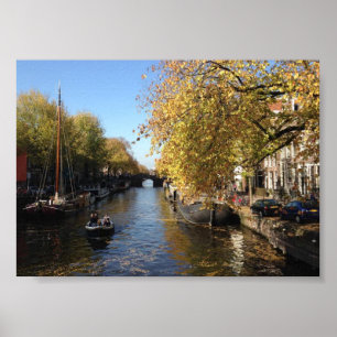 Affiche Brouwersgracht Amsterdam Canal Automne Photo