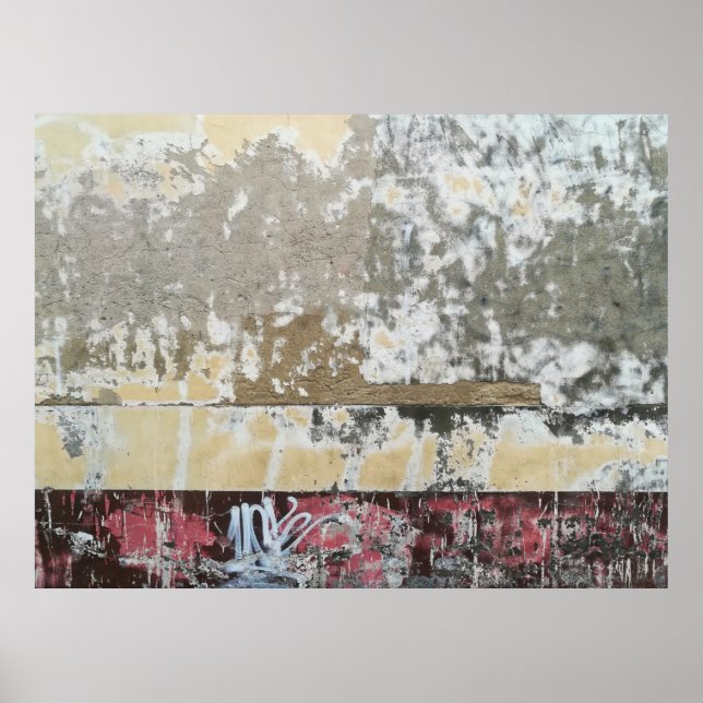 Affiche Brown et blanc abstrait (Devant)